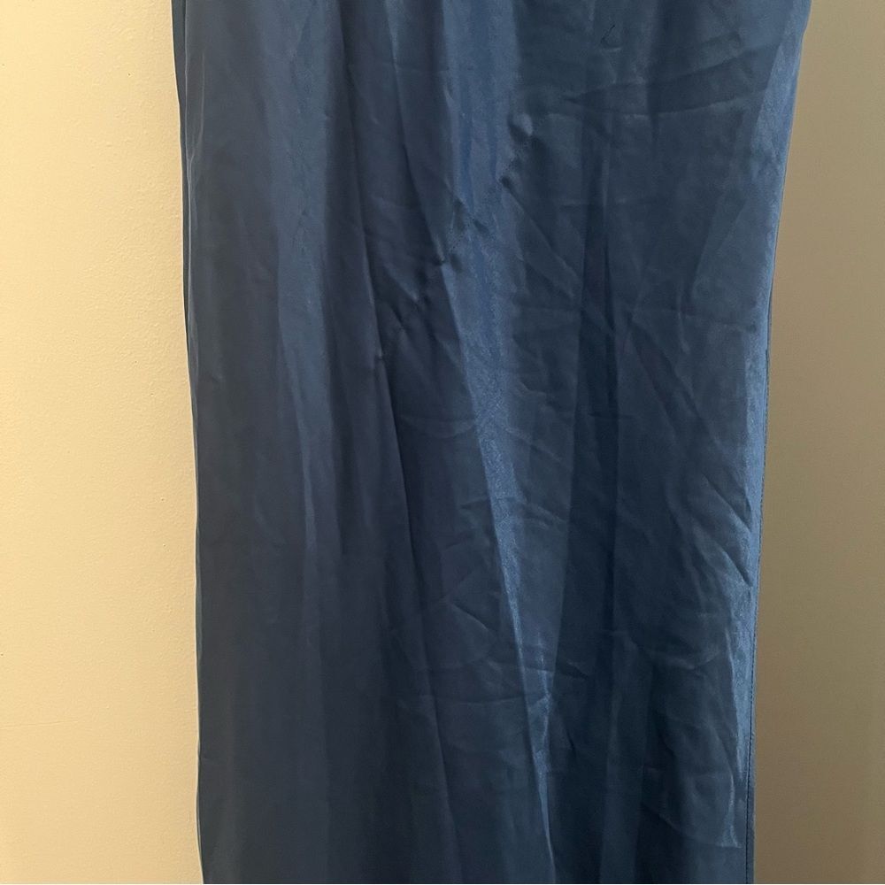 NWT Runaway the Label Maxi Midi Dress Navy Havanna Cowl Neck Wedding Guest sz L - Picture 5 of 11